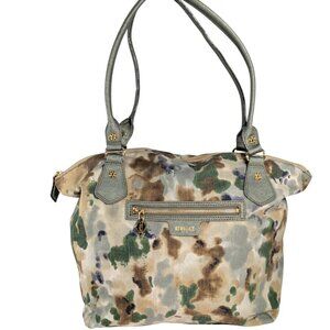 MZ Wallace Bedford Chelsea Green Forest Print Zip Nylon Tote Bag